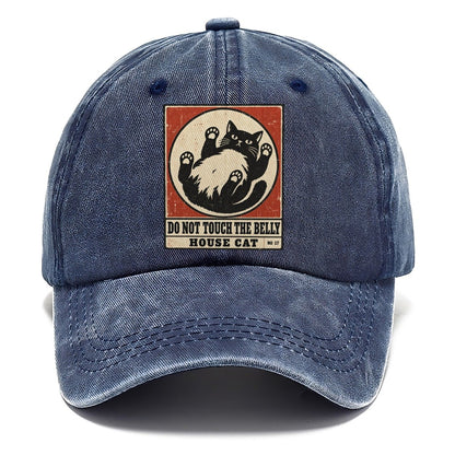 Do Not Touch The Belly Neko Says No Classic Cap – Twilight Navy
