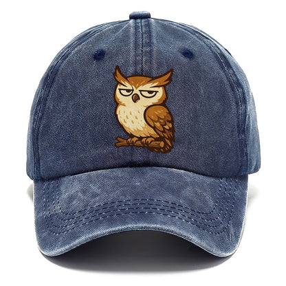 Grumpy Owl on Branch Classic Cap – Twilight Navy
