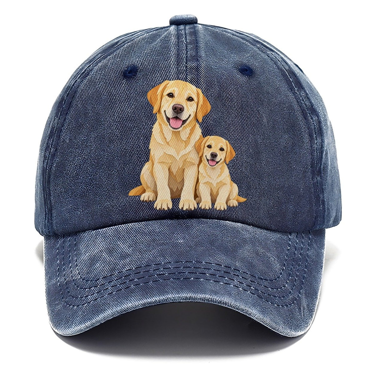 Cut-Paper Labrador Retriever Sitting Top Breeds Classic Cap – Twilight Navy