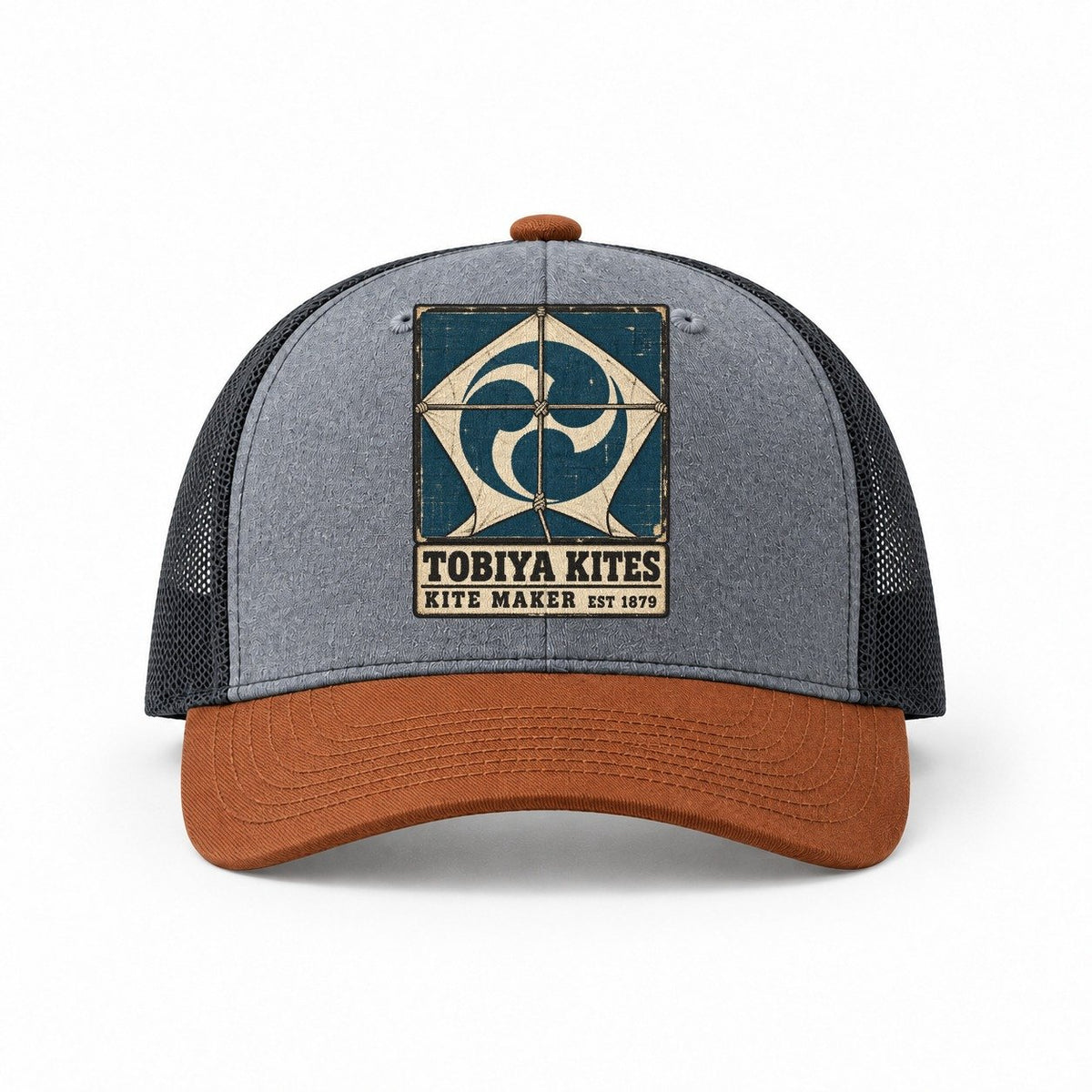 Heather Grey-Rust-Charcoal — front view