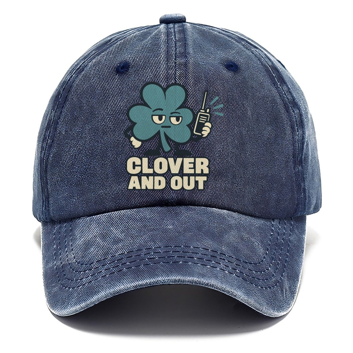 Clover And Out Familiar Punchlines Classic Cap – Twilight Navy