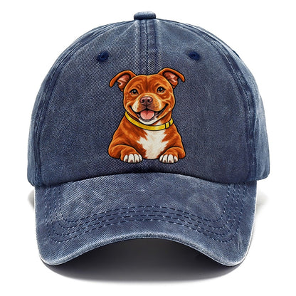 Red Staffy Classic Cap – Twilight Navy