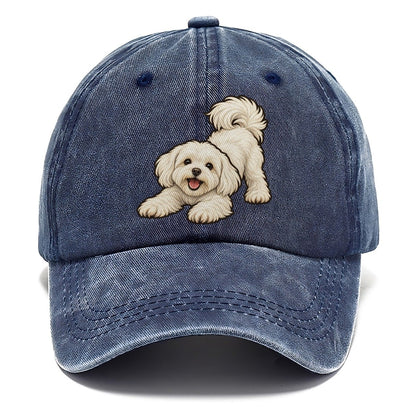 Maltese Play Bow Fan Favorites Classic Cap – Twilight Navy