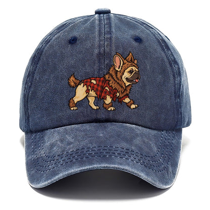 One French Bulldog In Halloween Costume Werewolf With Tufted Fur Patches And Small Fangs Halloween Dog Parade Classic Cap – Twilight Navy