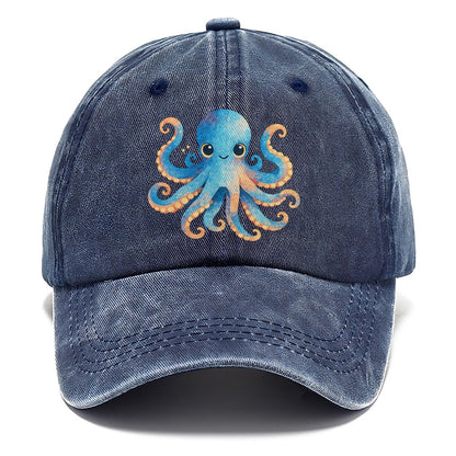 Cute Octopus Creature Classic Cap – Twilight Navy