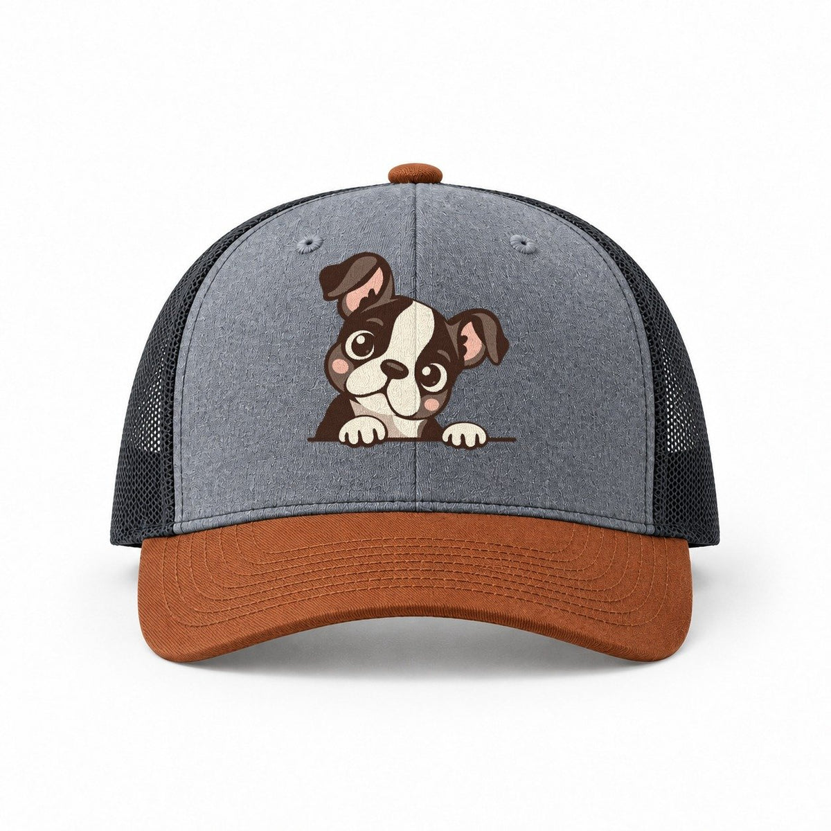 Heather Grey-Rust-Charcoal — front view