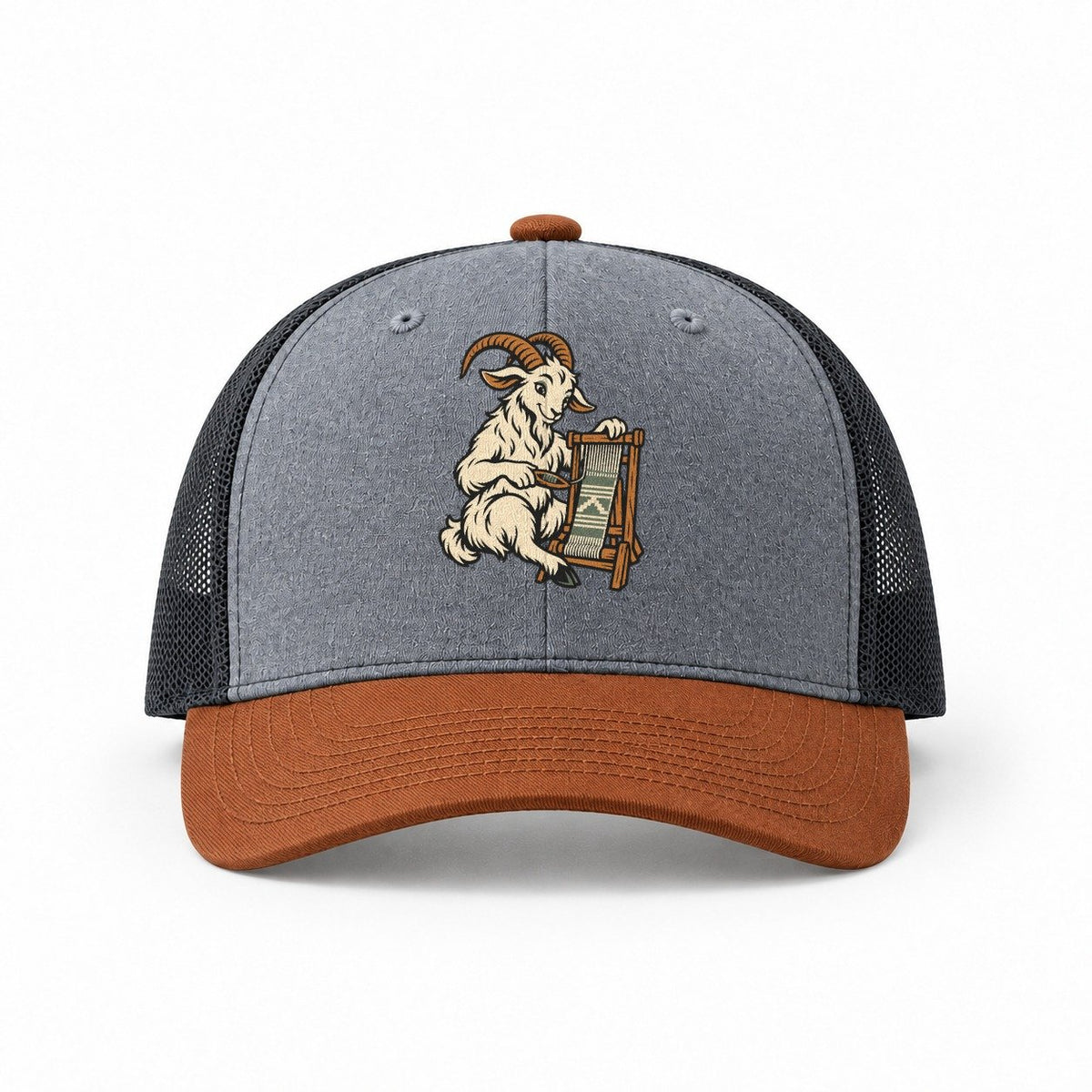 Heather Grey-Rust-Charcoal — front view