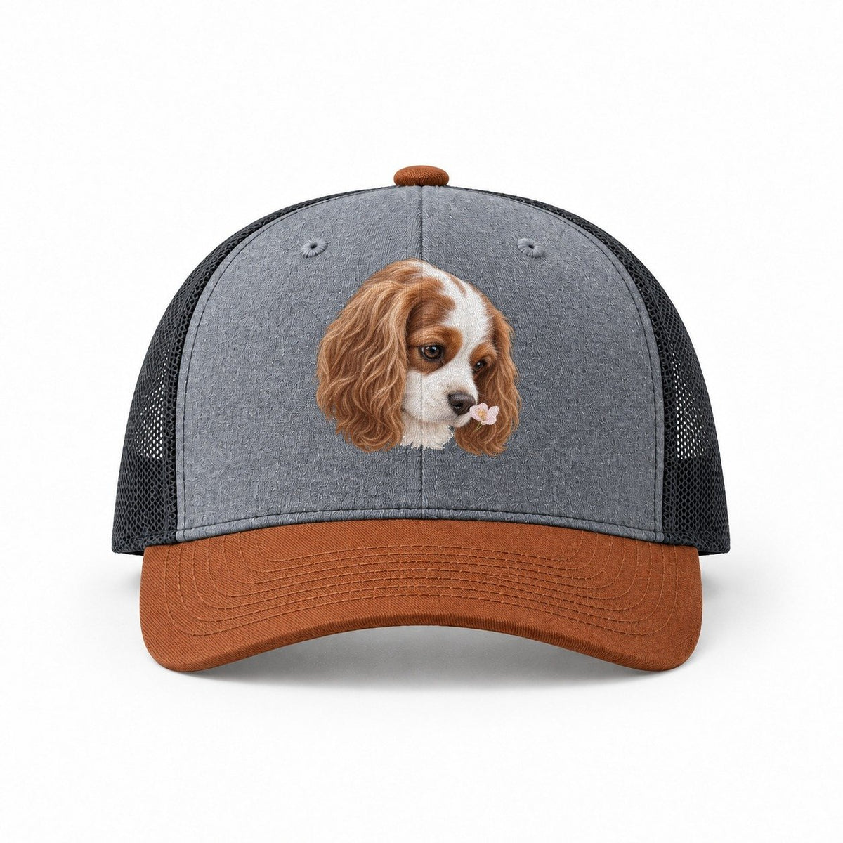 Heather Grey-Rust-Charcoal — front view