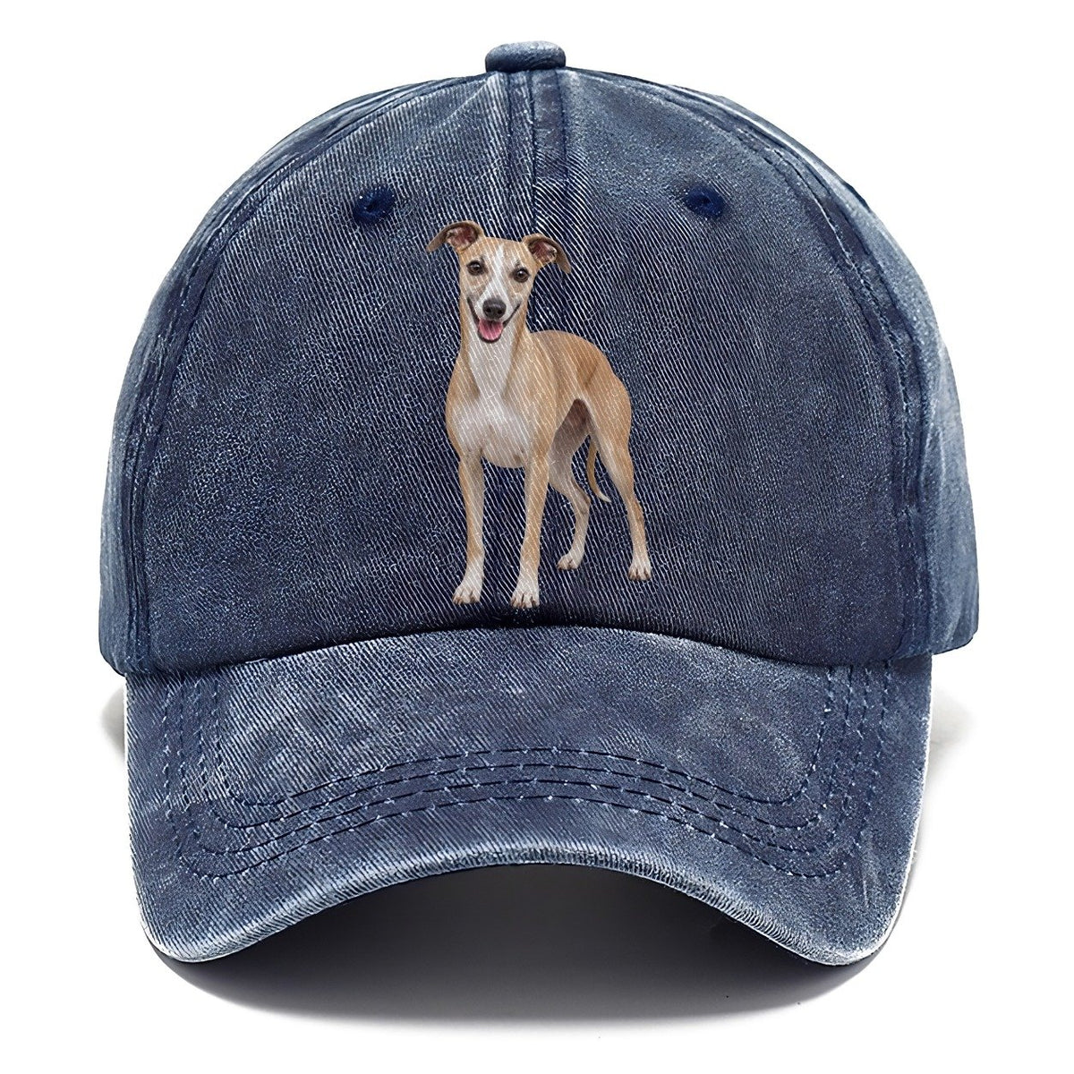 Whippet Standing Top Breeds Classic Cap – Twilight Navy