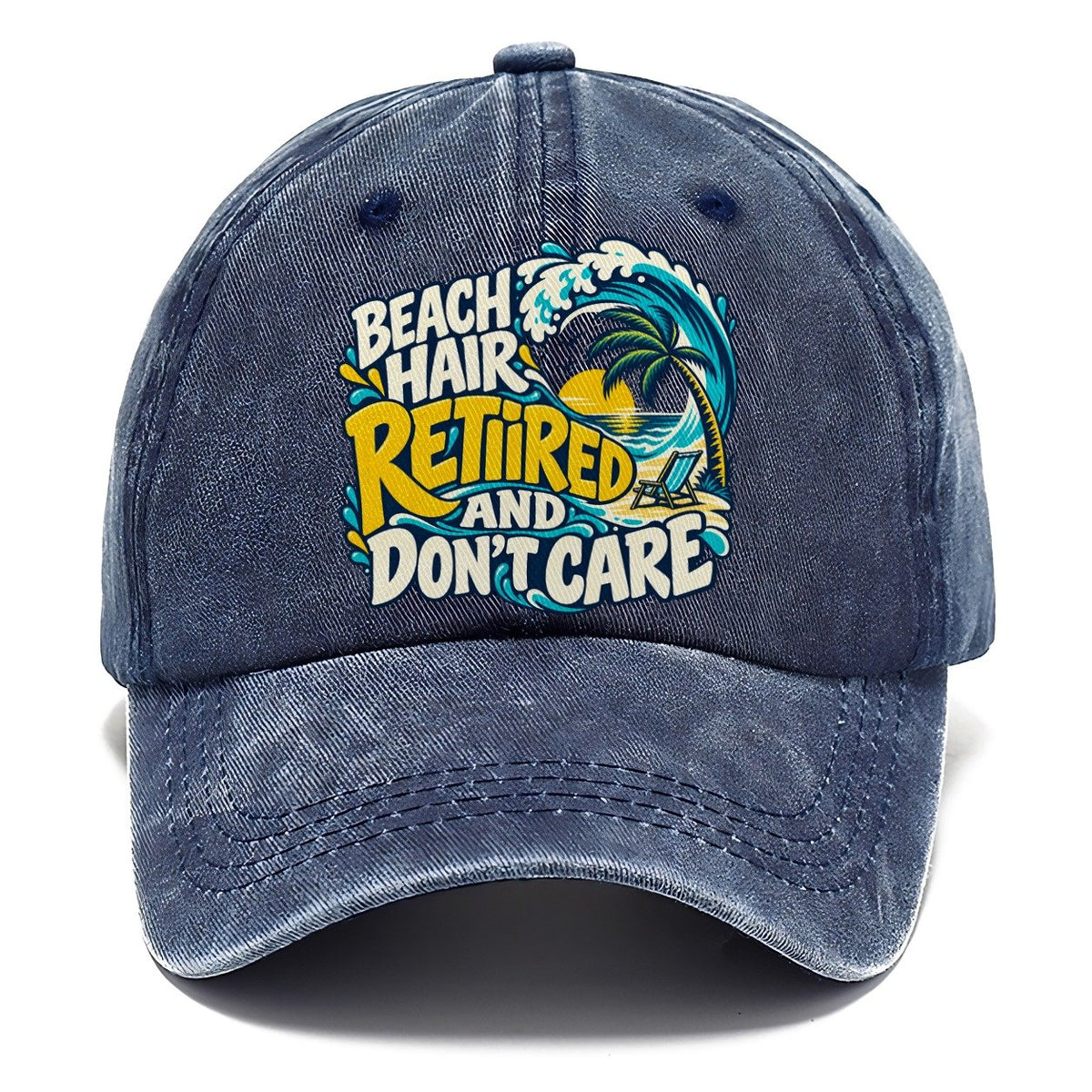 Beach Hair Retired And Don't Care Coastal Living Classic Cap – Twilight Navy