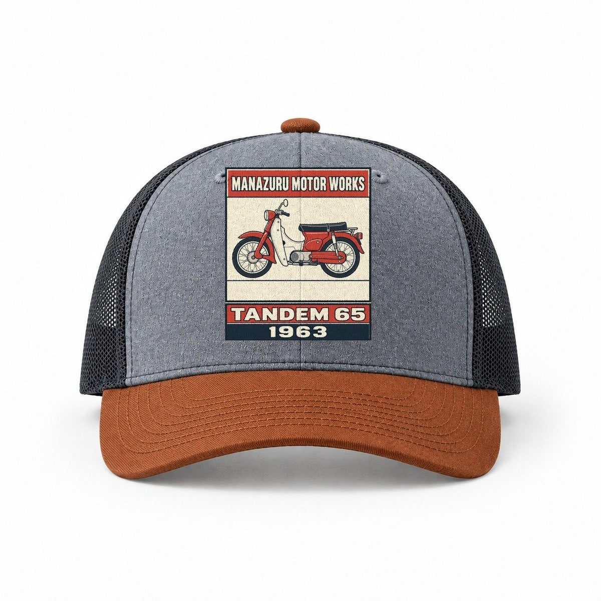 Heather Grey-Rust-Charcoal — front view