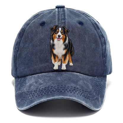 Black Tri Australian Shepherd Classic Cap – Twilight Navy