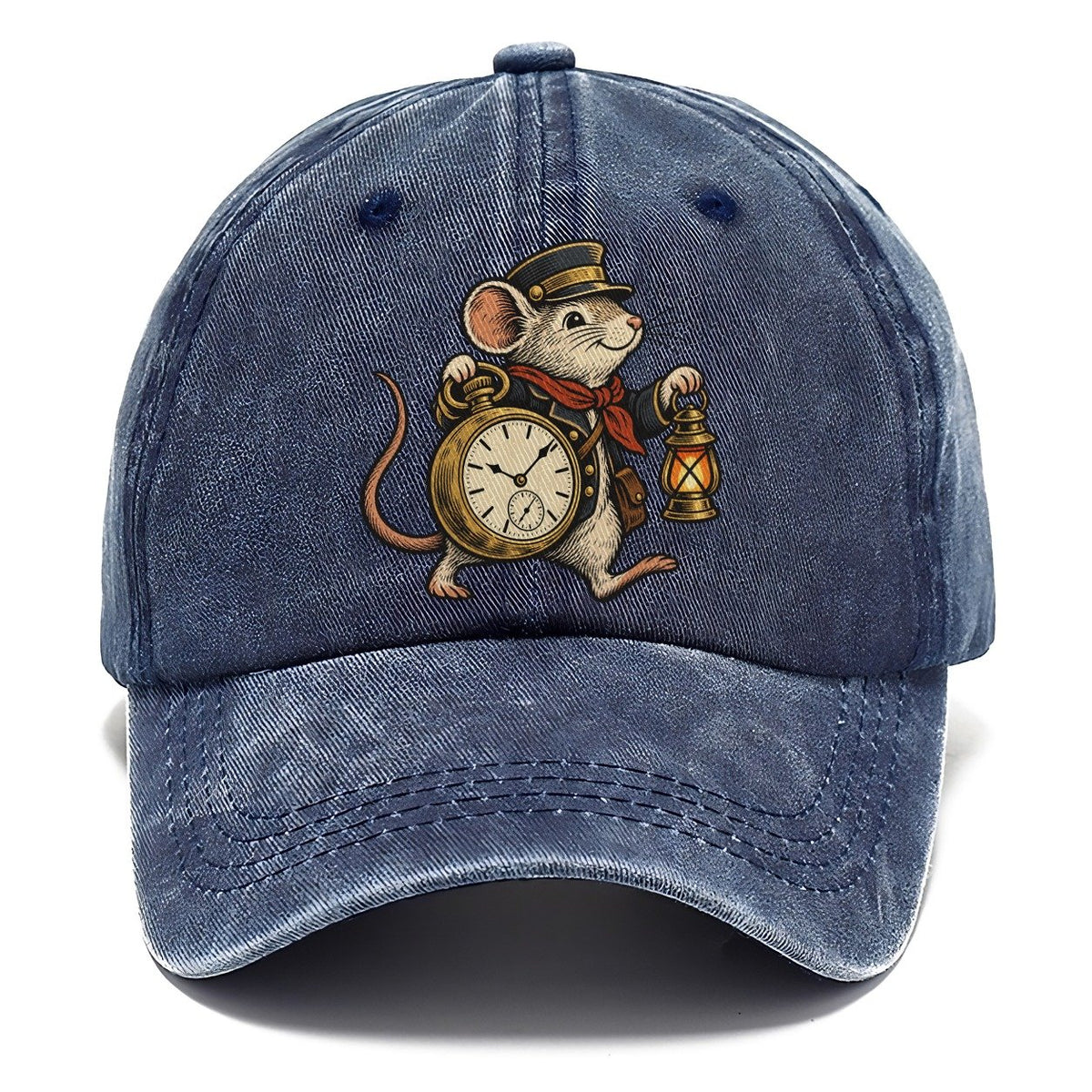Mouse Train Conductor Sundown Familiars Classic Cap – Twilight Navy
