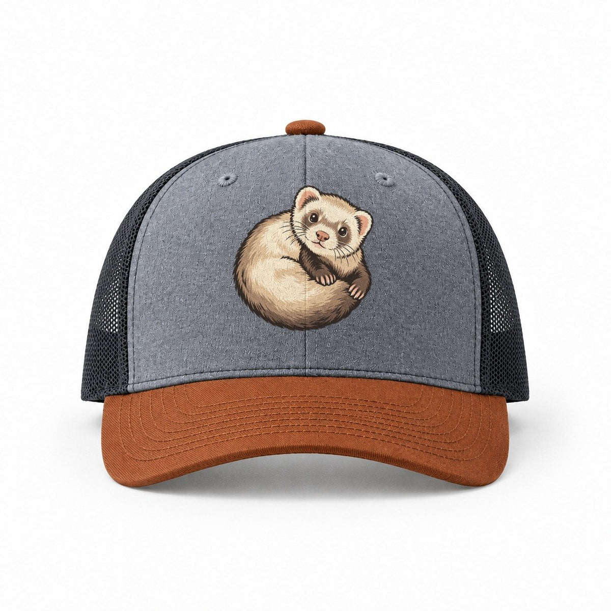 Heather Grey-Rust-Charcoal — front view