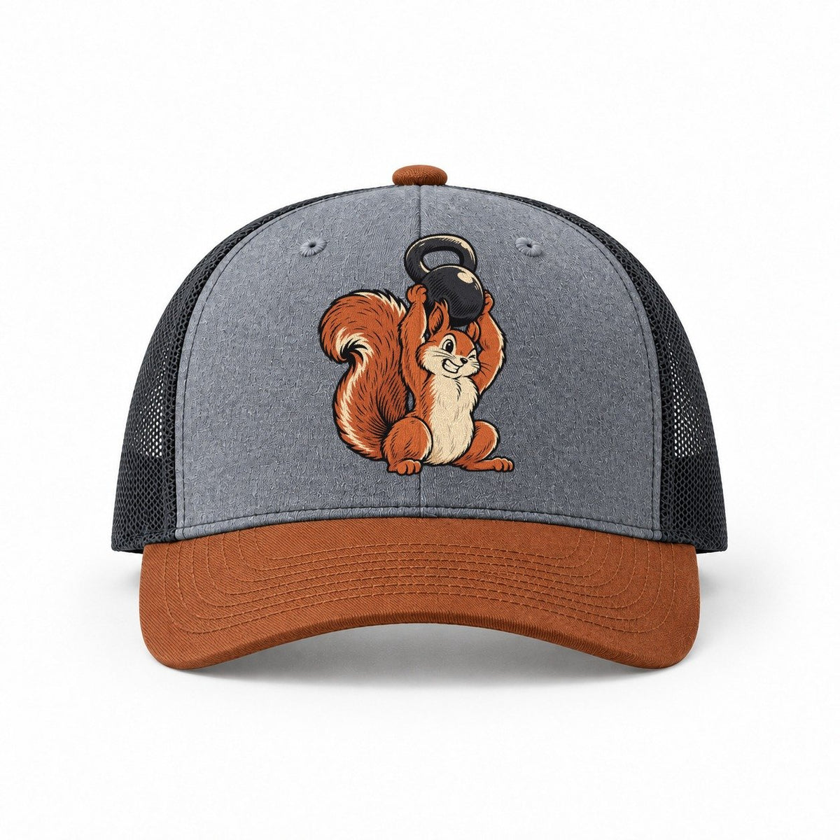 Heather Grey-Rust-Charcoal — front view