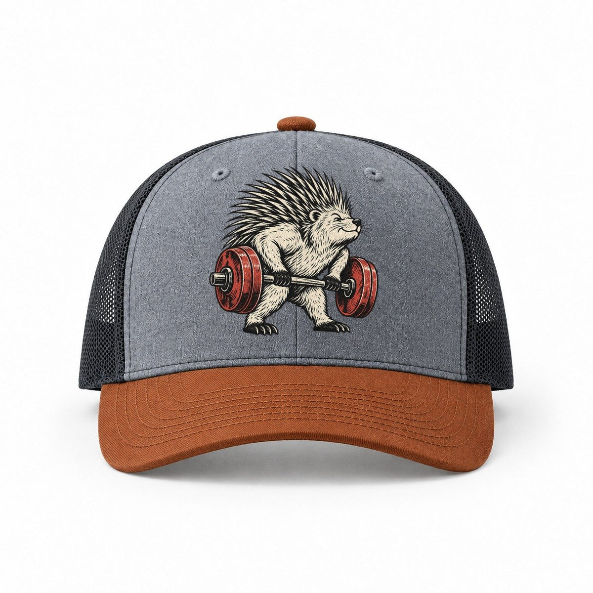 Heather Grey-Rust-Charcoal — front view