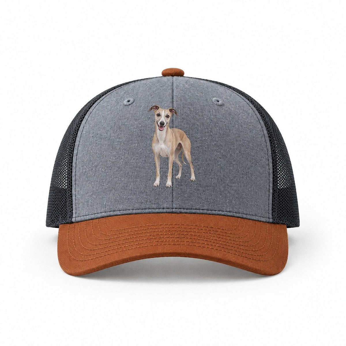 Heather Grey-Rust-Charcoal — front view