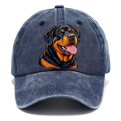 Rottweiler Portrait Classic Cap – Twilight Navy