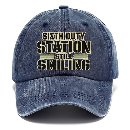 Sixth Duty Station Still Smiling Barracks Wit Classic Cap – Twilight Navy