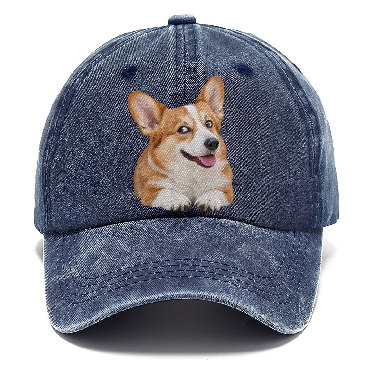 Corgi Side Eye Portrait Everyday Originals Classic Cap – Twilight Navy