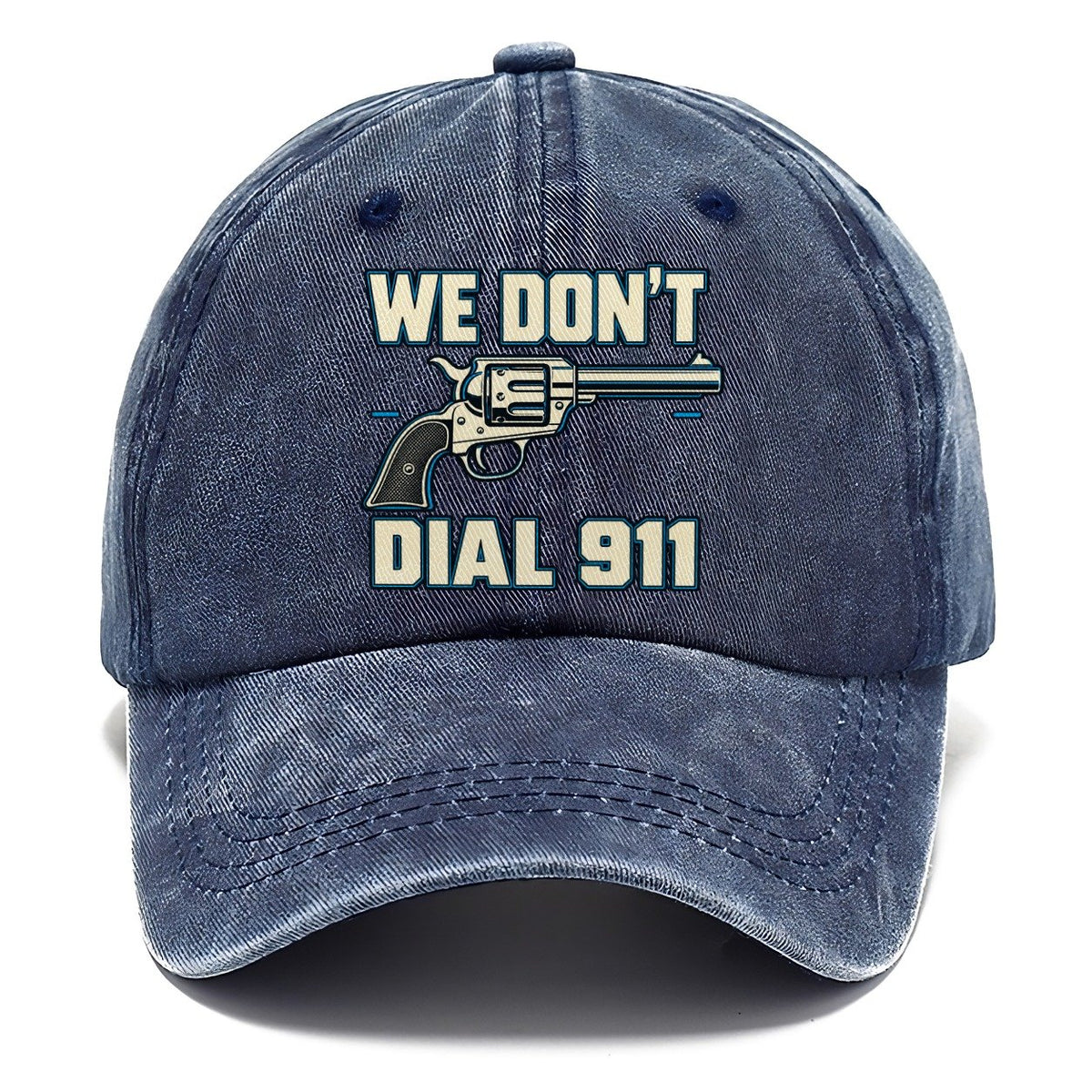 Technical Grid We Don't Dial 911 Classic Cap – Twilight Navy