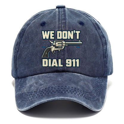 Technical Grid We Don't Dial 911 Classic Cap – Twilight Navy