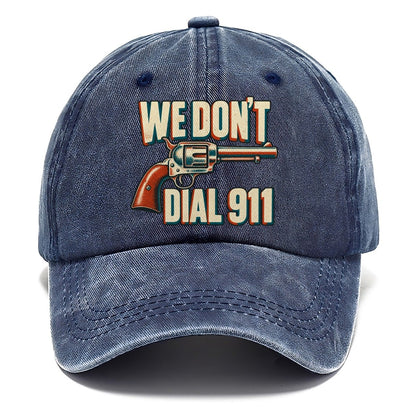 Risograph Offset We Don't Dial 911 Classic Cap – Twilight Navy
