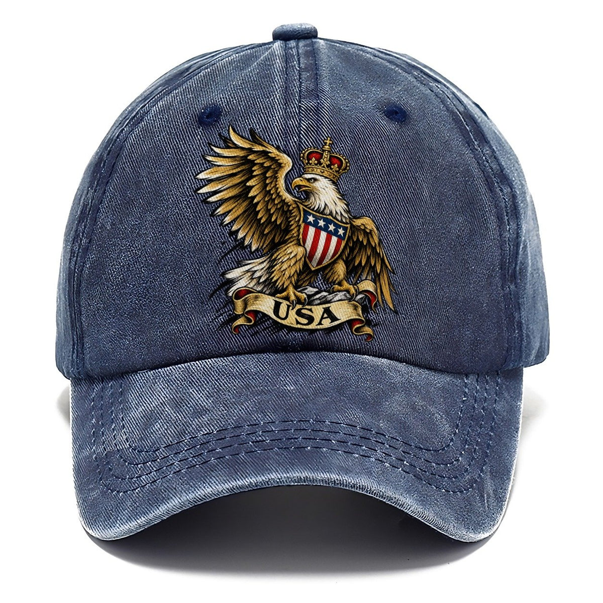 Crowned Eagle USA Shield Classic Cap – Twilight Navy