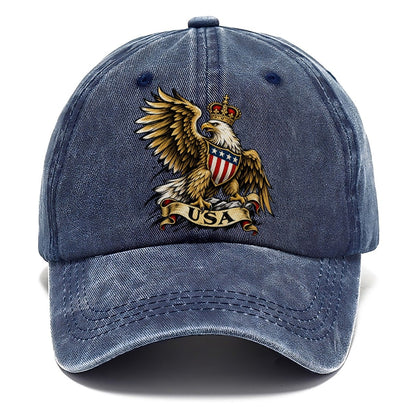 Crowned Eagle USA Shield Classic Cap – Twilight Navy