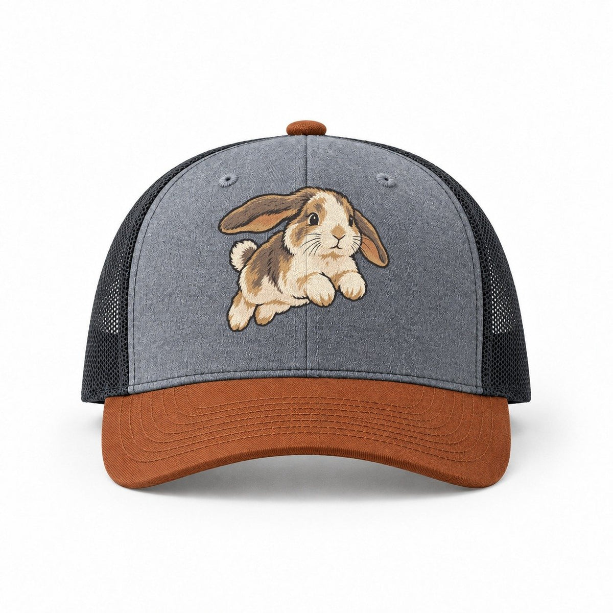 Heather Grey-Rust-Charcoal — front view