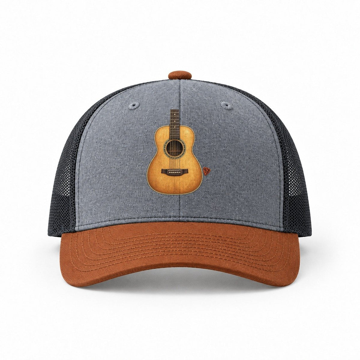 Heather Grey-Rust-Charcoal — front view