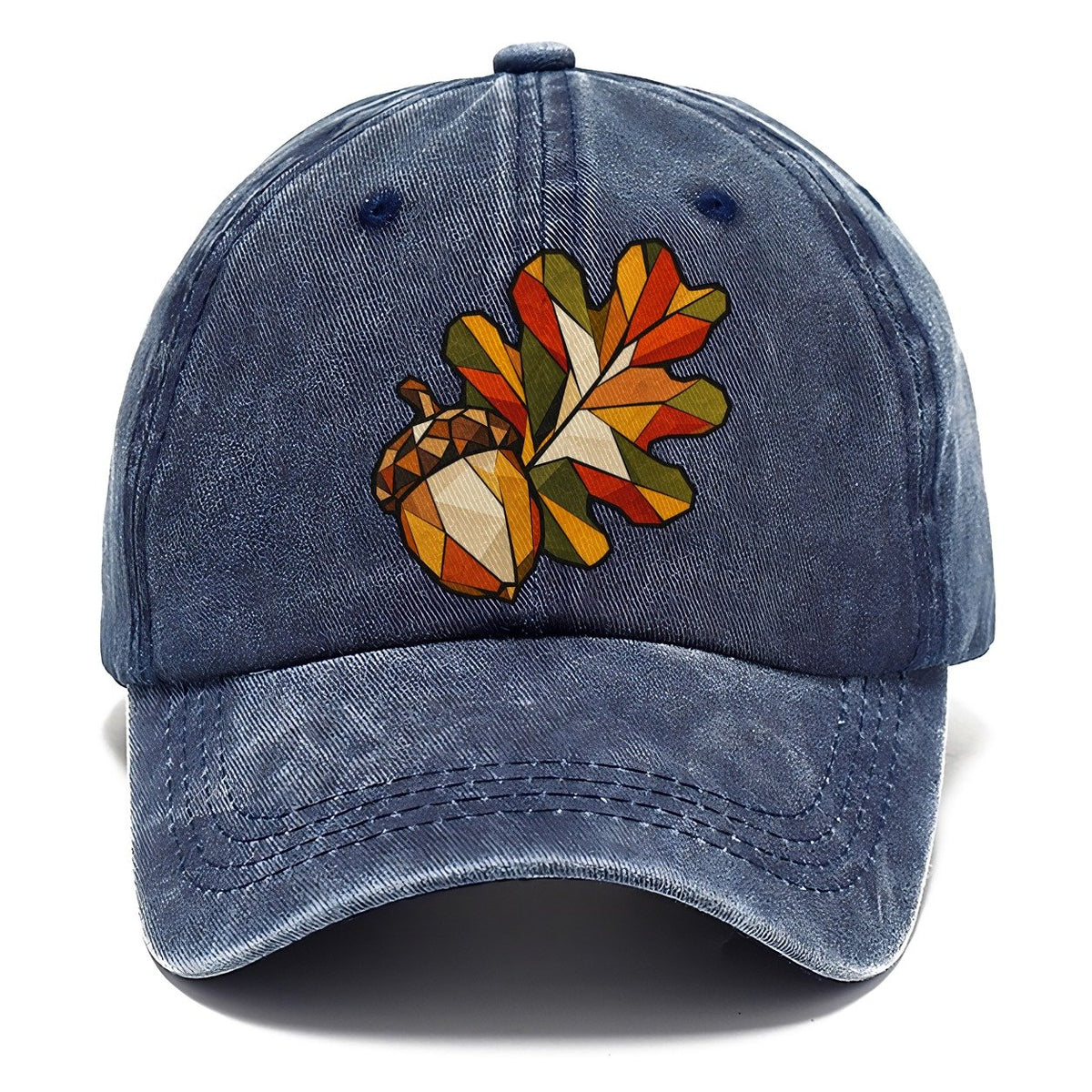 Oak Leaf And Acorn Wildwood Mosaic Classic Cap – Twilight Navy