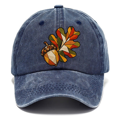 Oak Leaf And Acorn Wildwood Mosaic Classic Cap – Twilight Navy