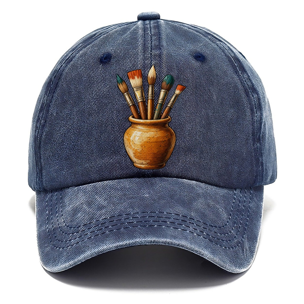 Paintbrush Jar In Ochre Pastimes Companions Classic Cap – Twilight Navy