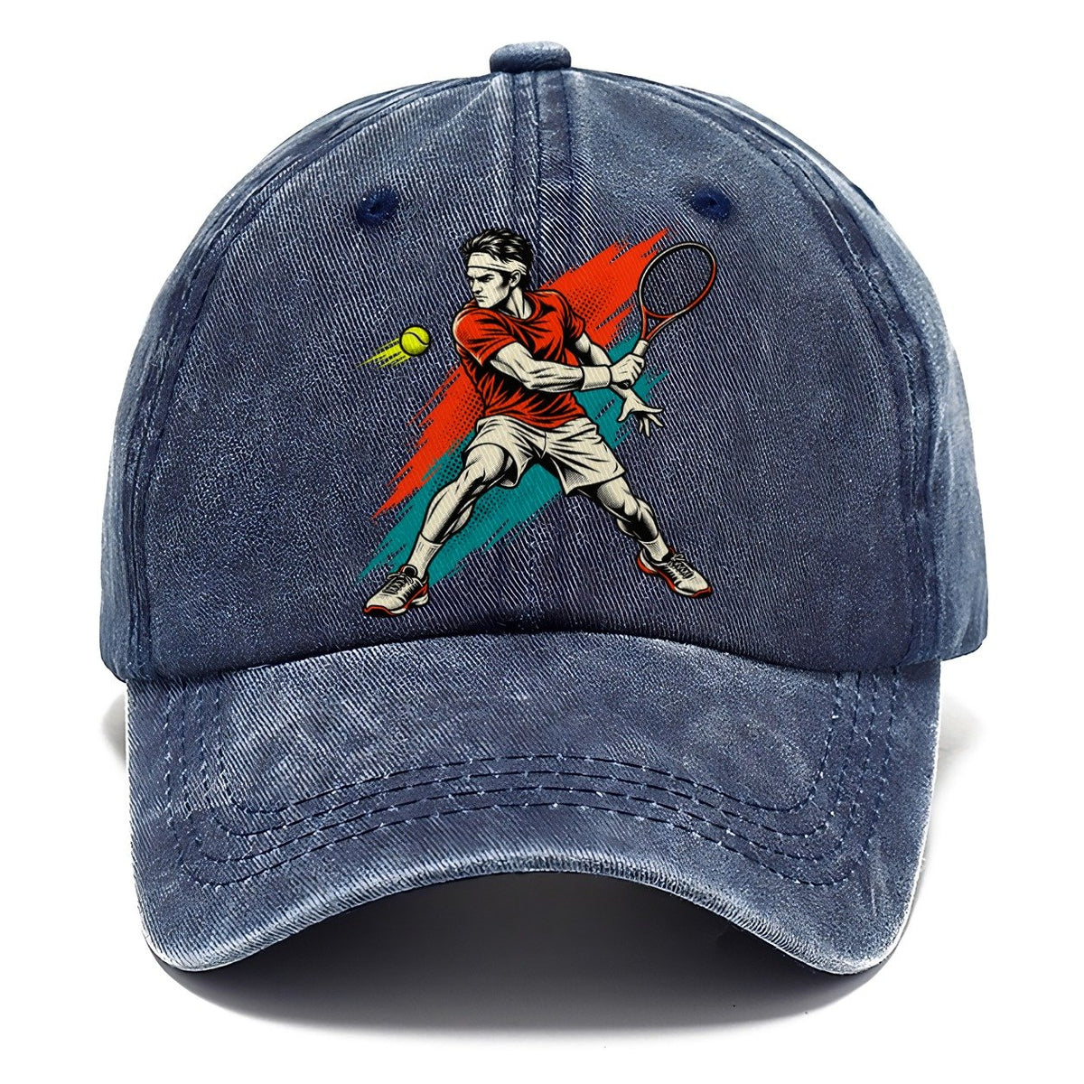 Pop Art Tennis Backhand Classic Cap – Twilight Navy