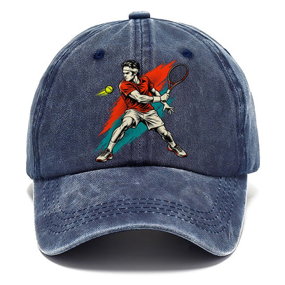 Pop Art Tennis Backhand Classic Cap – Twilight Navy
