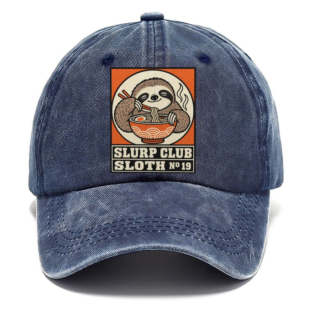 Sloth Slow Slurp Club Classic Cap – Twilight Navy