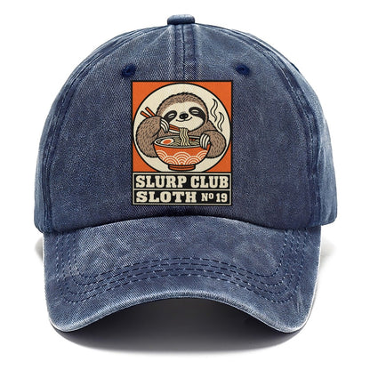 Sloth Slow Slurp Club Classic Cap – Twilight Navy