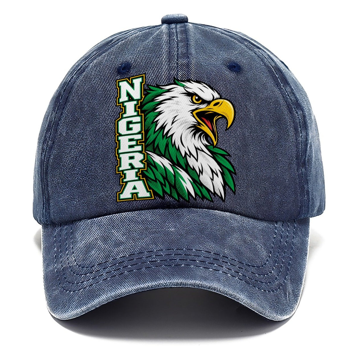 Nigeria Pop Art Badge Classic Cap – Twilight Navy