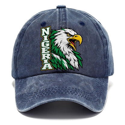 Nigeria Pop Art Badge Classic Cap – Twilight Navy