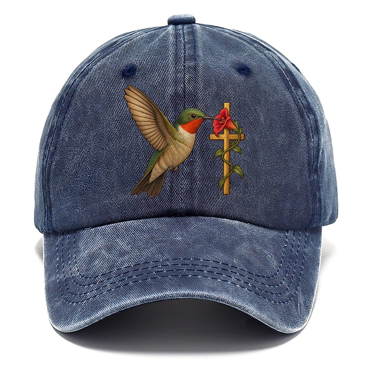 Hummingbird With Cross Classic Cap – Twilight Navy