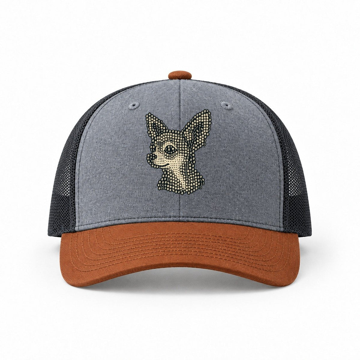 Heather Grey-Rust-Charcoal — front view
