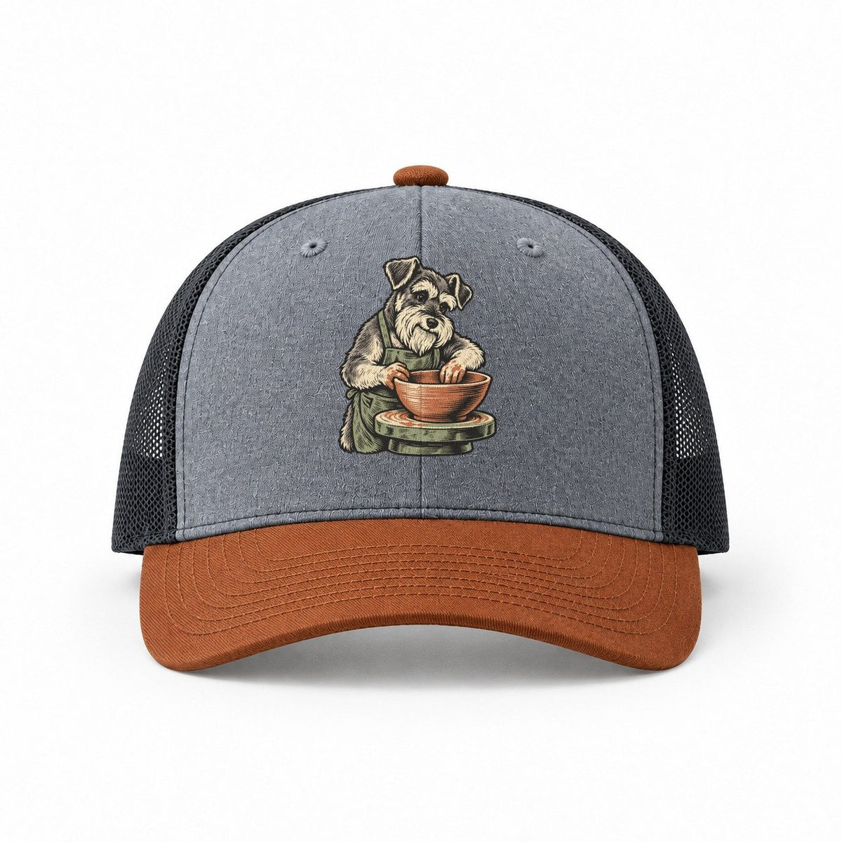 Heather Grey-Rust-Charcoal — front view