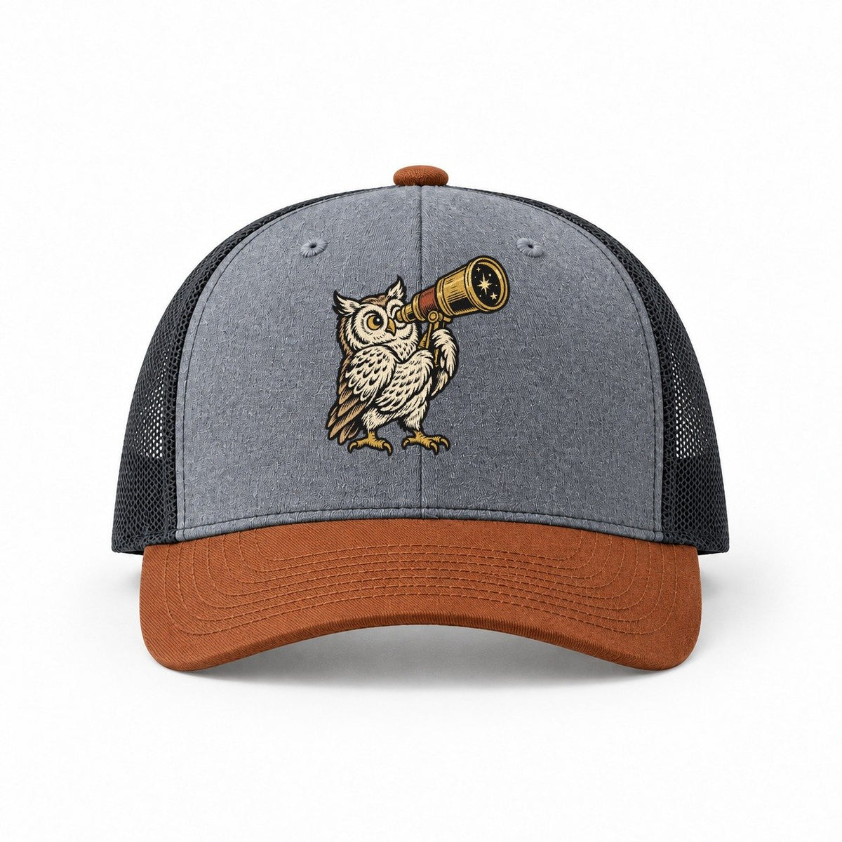 Heather Grey-Rust-Charcoal — front view
