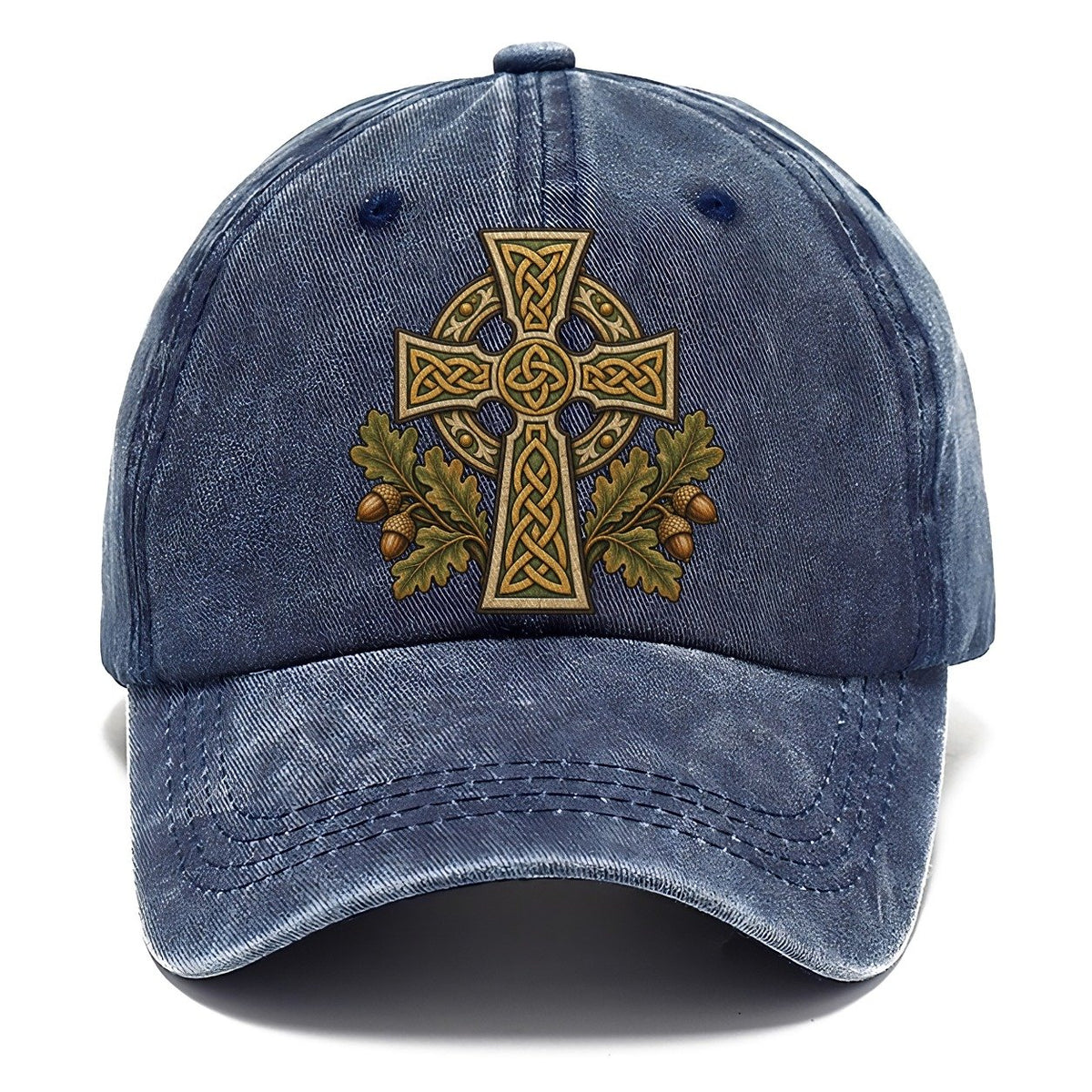 Celtic Cross Oak Leaves Fan Favorites Classic Cap – Twilight Navy