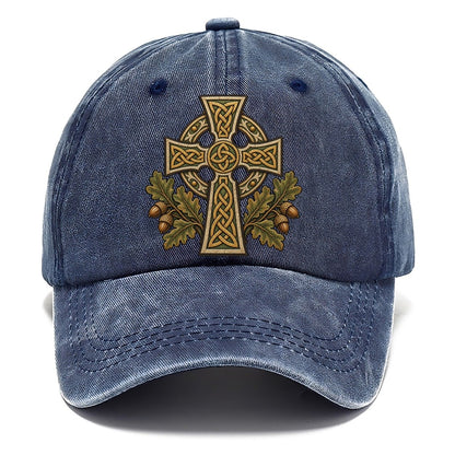 Celtic Cross Oak Leaves Fan Favorites Classic Cap – Twilight Navy