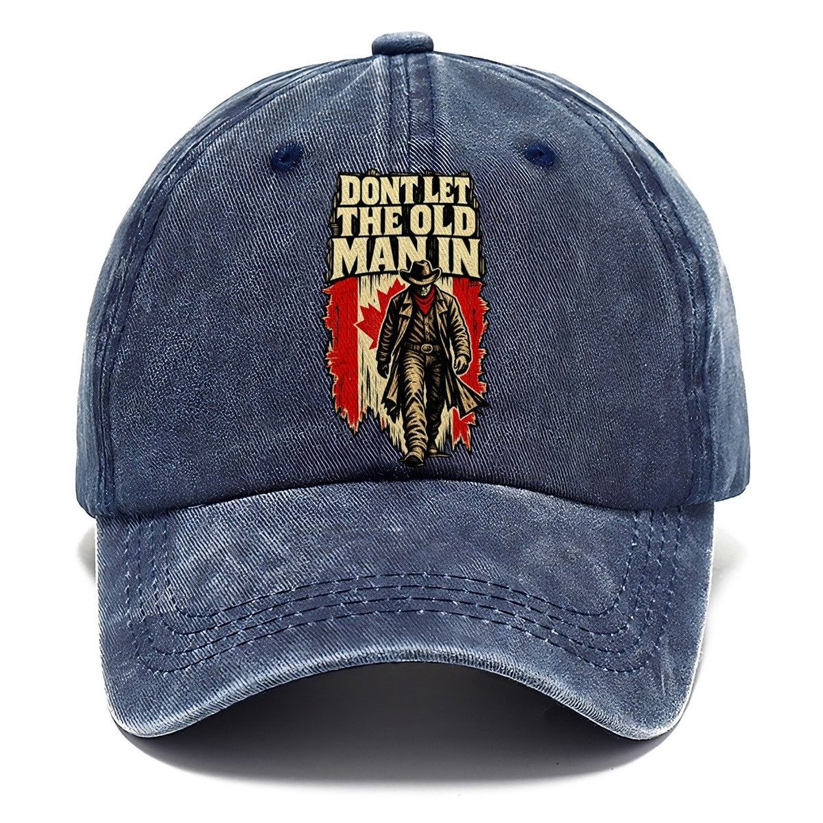 Don't Let The Old Man In Canada Woodcut Classic Cap – Twilight Navy
