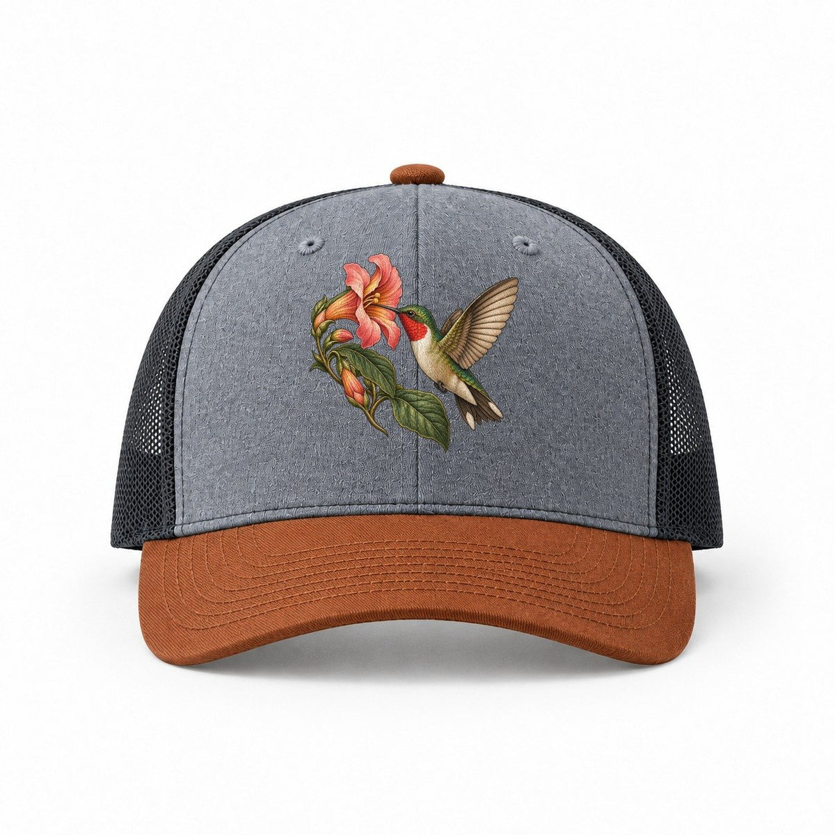 Heather Grey-Rust-Charcoal — front view