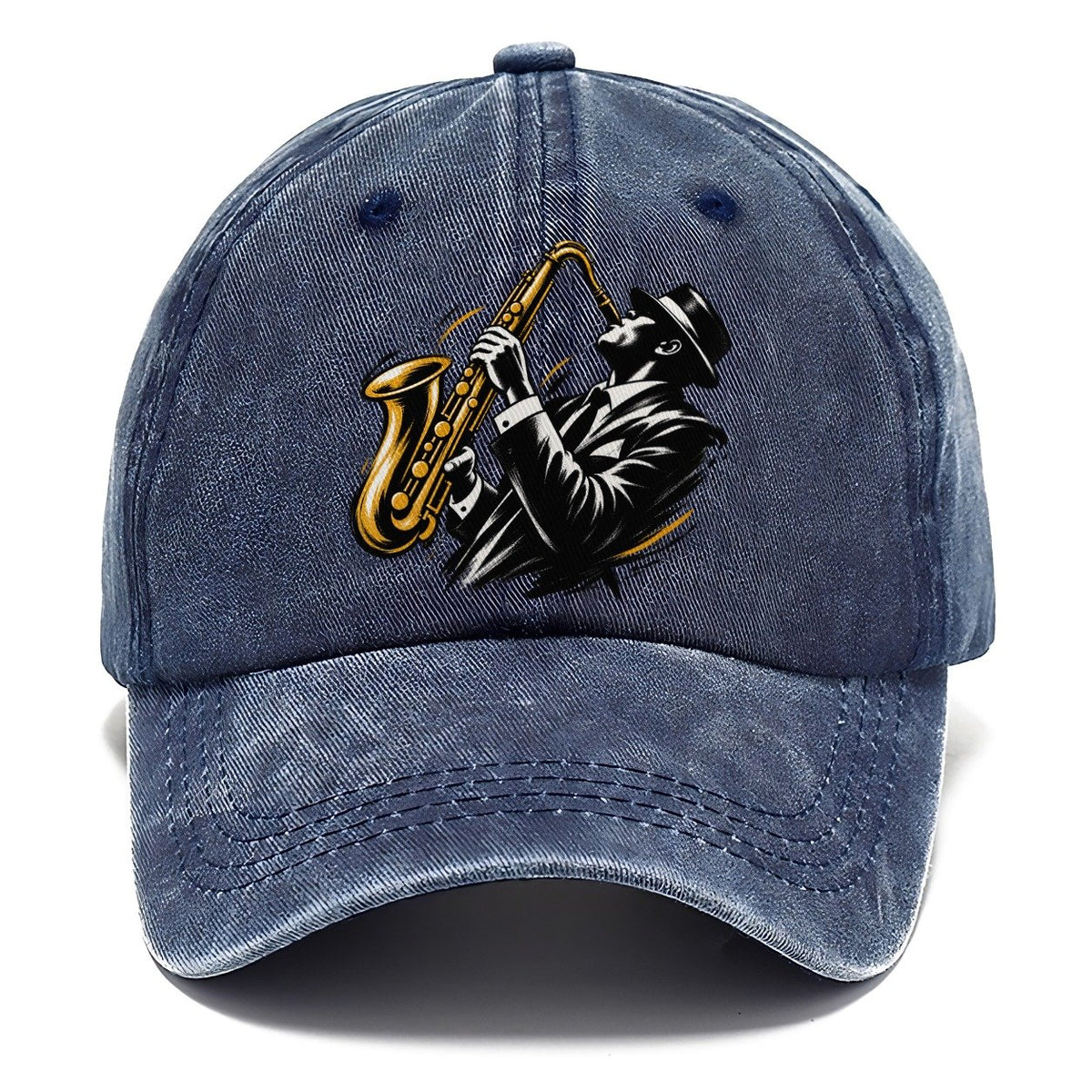 Expressive Ink Jazz Saxophonist Classic Cap – Twilight Navy