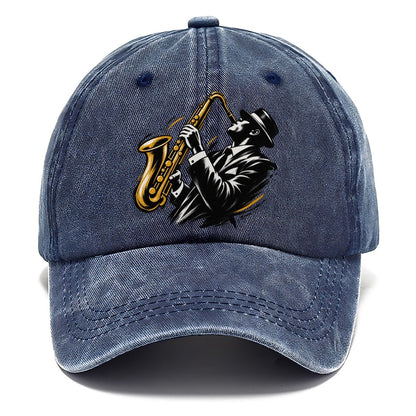 Expressive Ink Jazz Saxophonist Classic Cap – Twilight Navy
